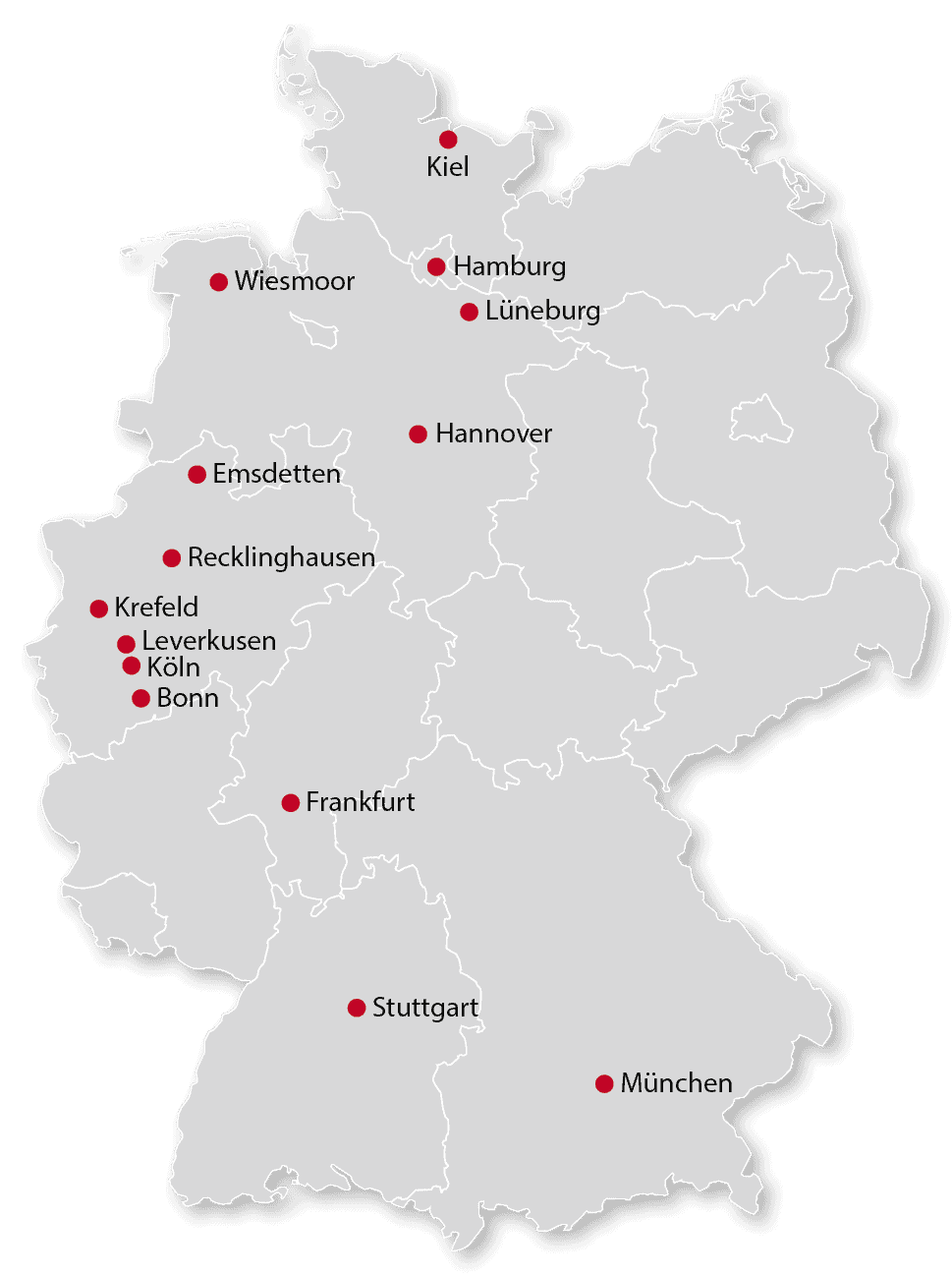 Alle Standorte der BS Gruppe von BleckmnnSchulze PartnerServices im Überblick