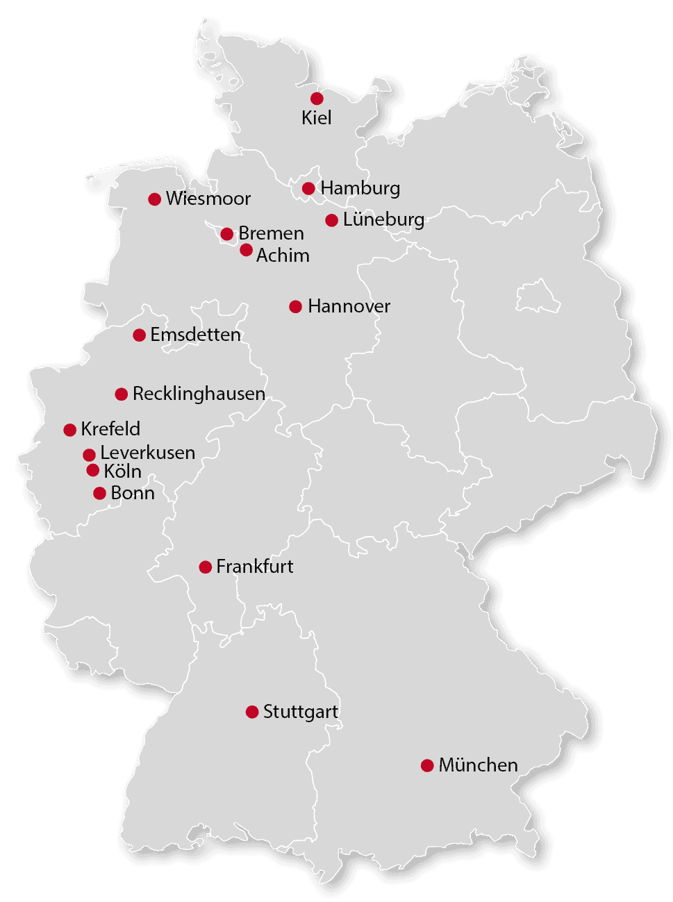 Alle Standorte der BS Gruppe von BleckmnnSchulze PartnerServices im Überblick