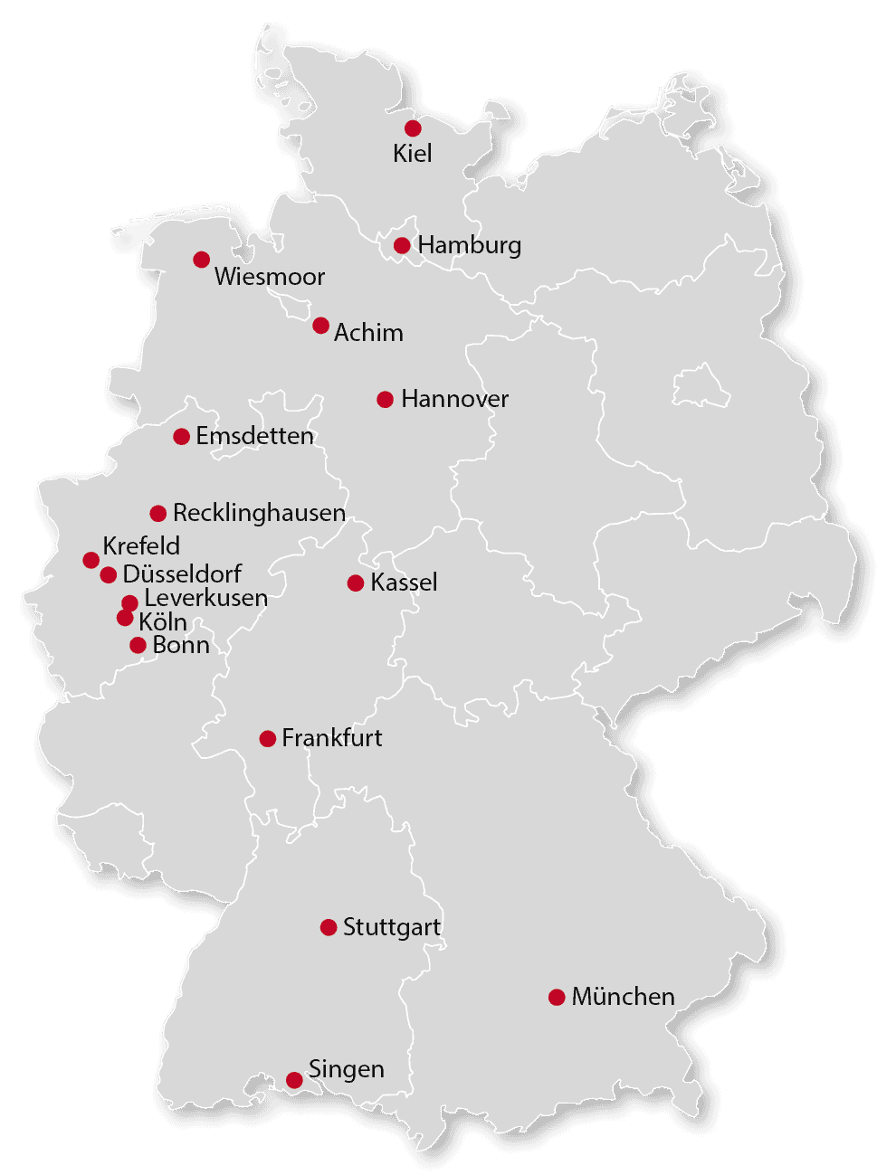 Alle Standorte der BS Gruppe von BleckmnnSchulze PartnerServices im Überblick