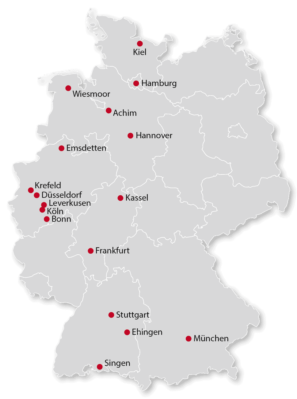 Alle Standorte der BS Gruppe von BleckmnnSchulze PartnerServices im Überblick