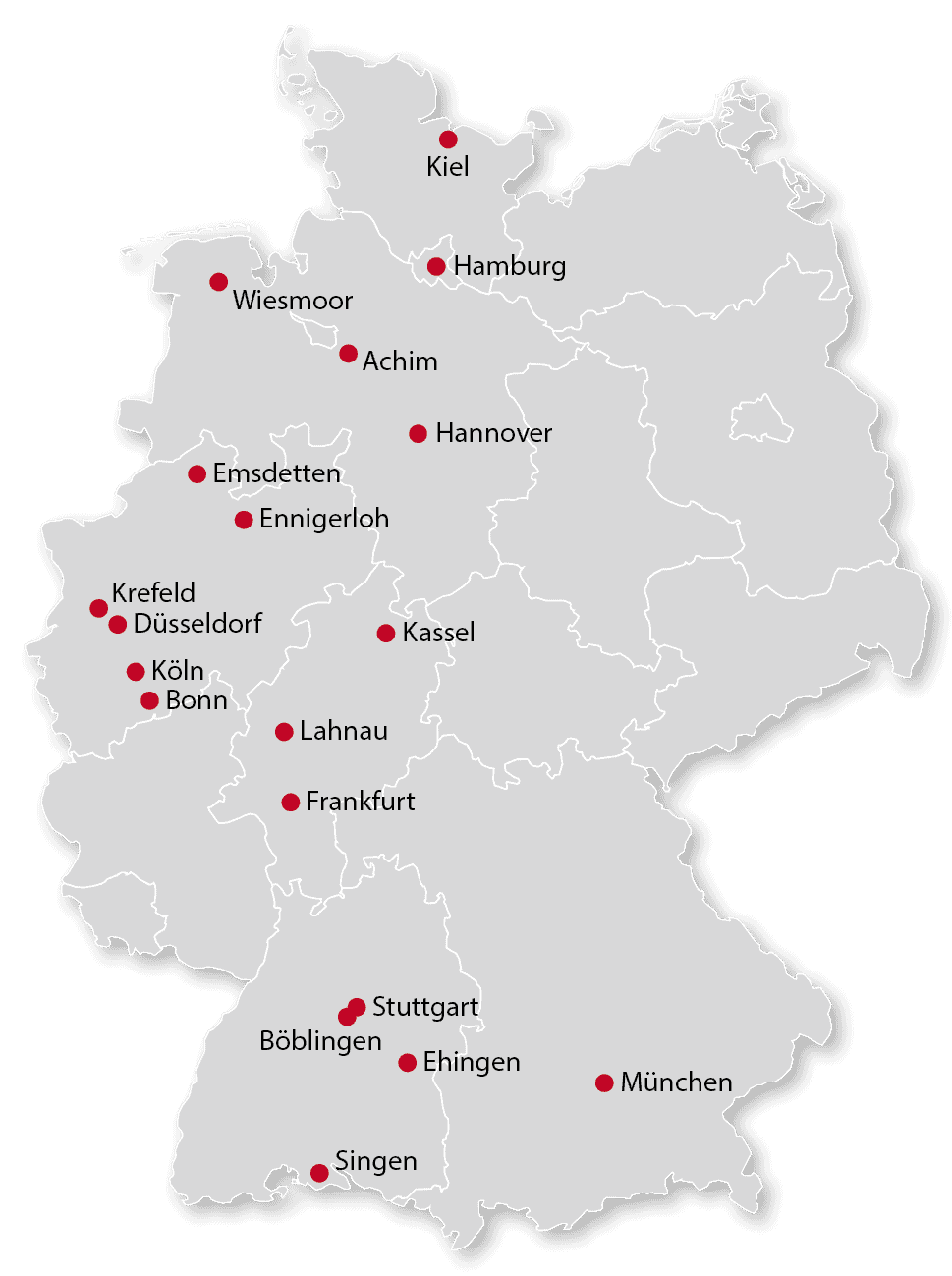 Alle Standorte der BS Gruppe von BleckmnnSchulze PartnerServices im Überblick