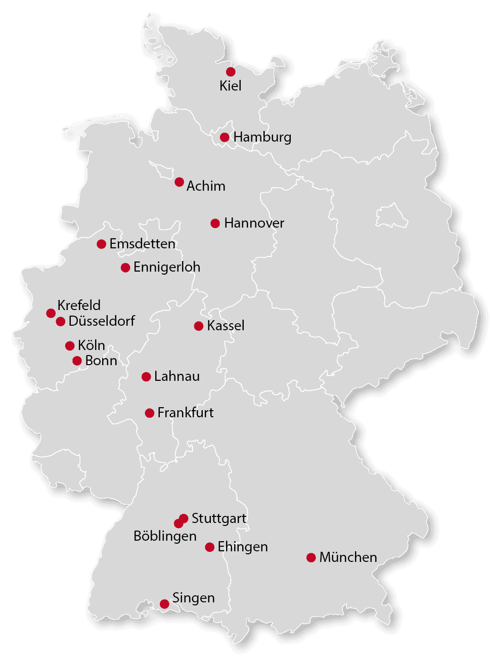 Alle Standorte der BS Gruppe von BleckmnnSchulze PartnerServices im Überblick