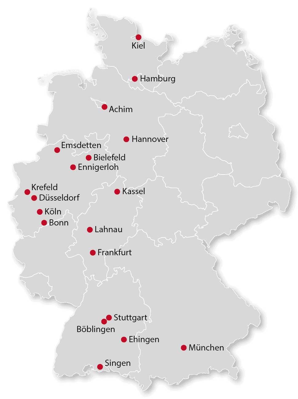 Alle Standorte der BS Gruppe von BleckmnnSchulze PartnerServices im Überblick