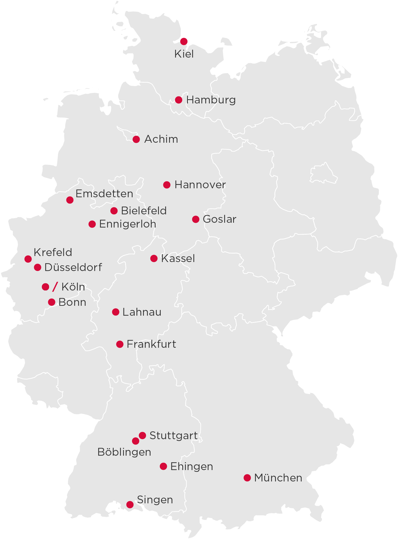 Alle Standorte der BS Gruppe von BleckmnnSchulze PartnerServices im Überblick