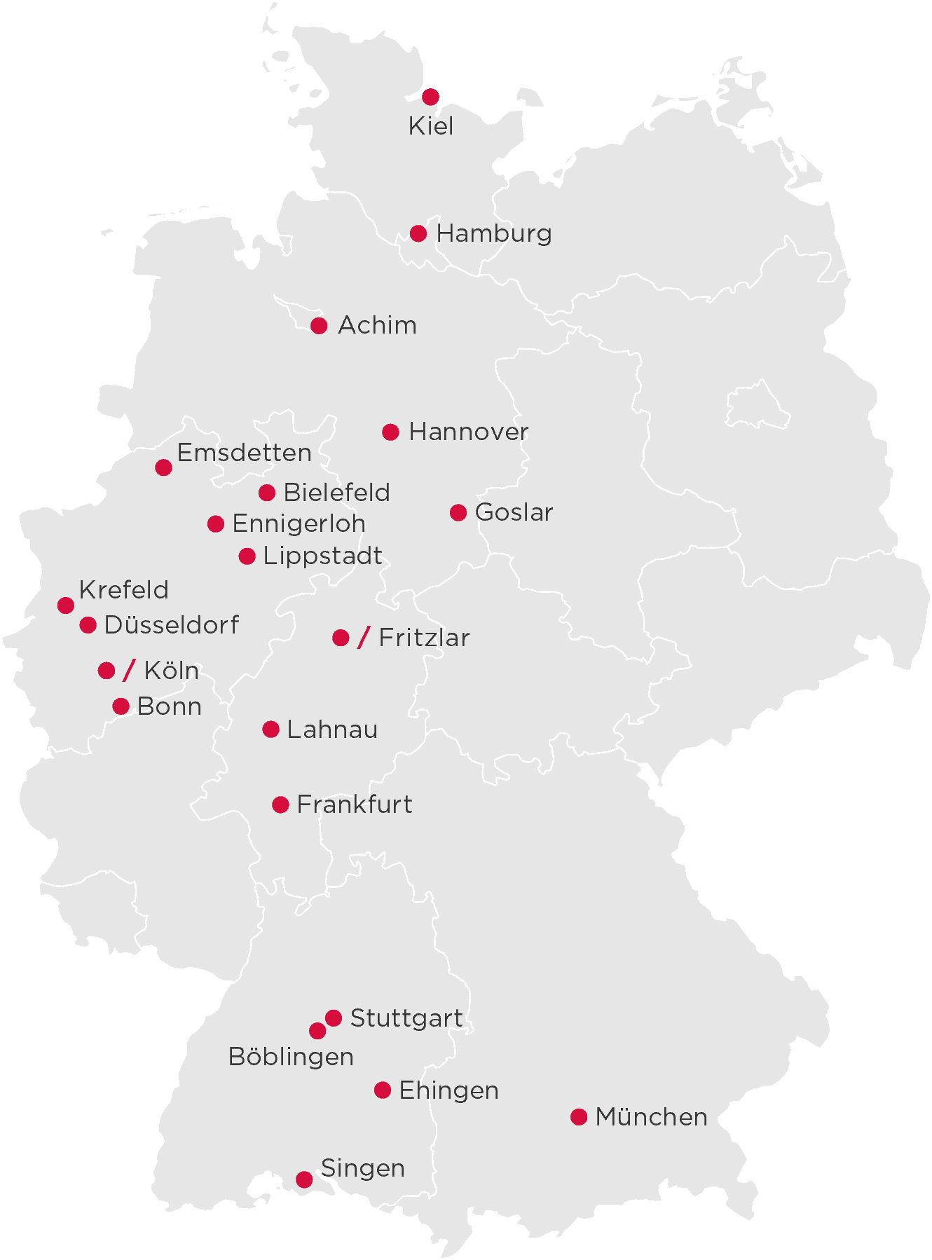 Alle Standorte der BS Gruppe von BleckmnnSchulze PartnerServices im Überblick