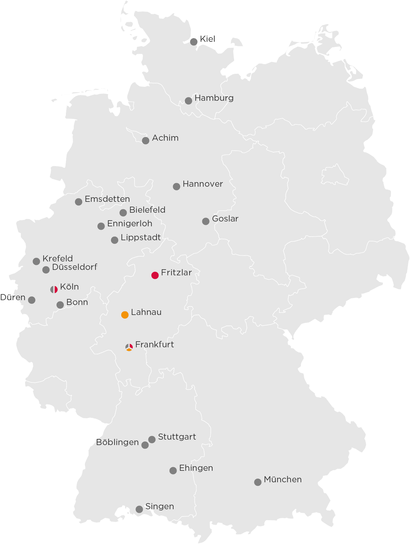 Alle Standorte der BS Gruppe von BleckmnnSchulze PartnerServices im Überblick