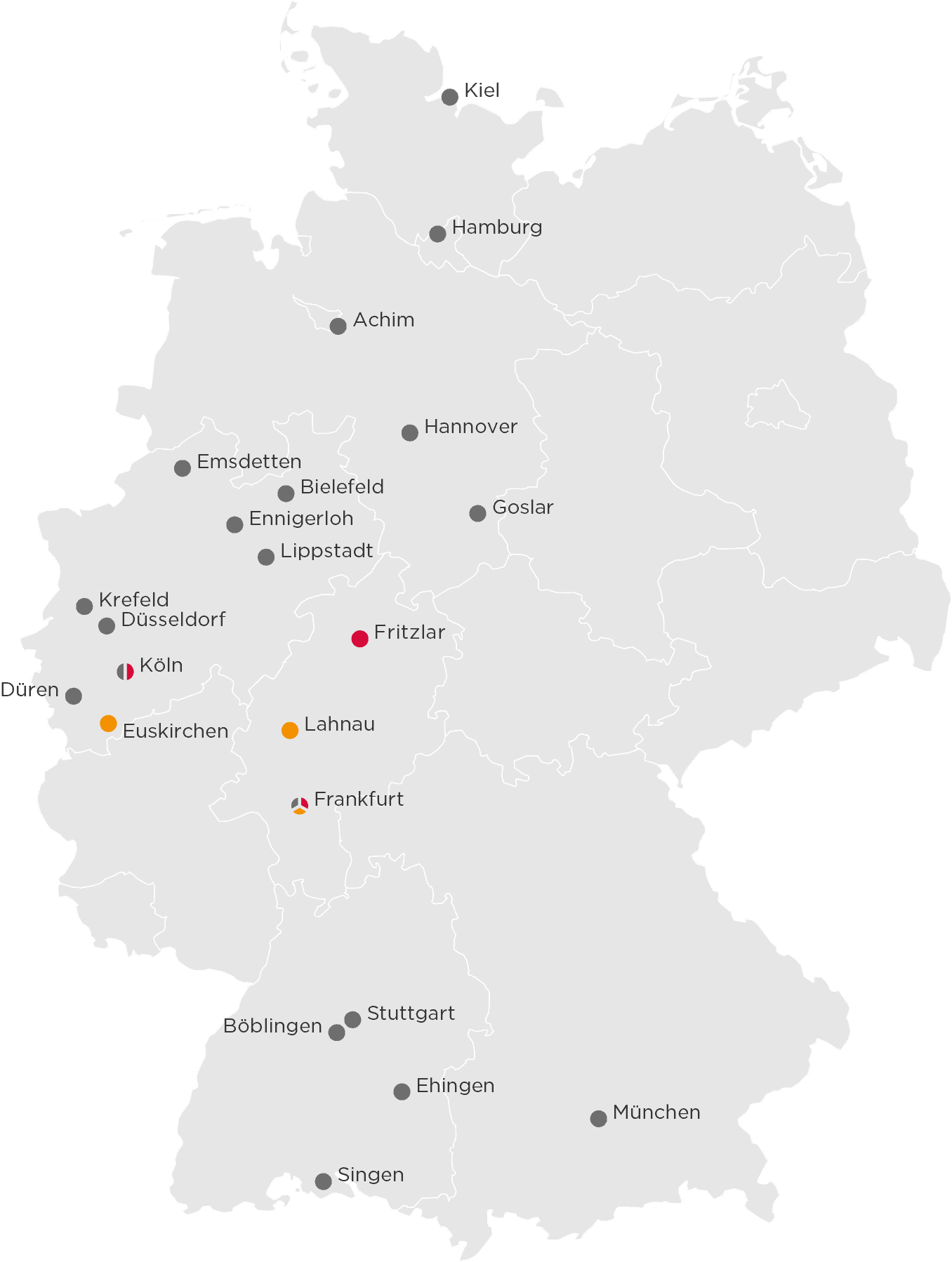 Alle Standorte der BS Gruppe von BleckmnnSchulze PartnerServices im Überblick