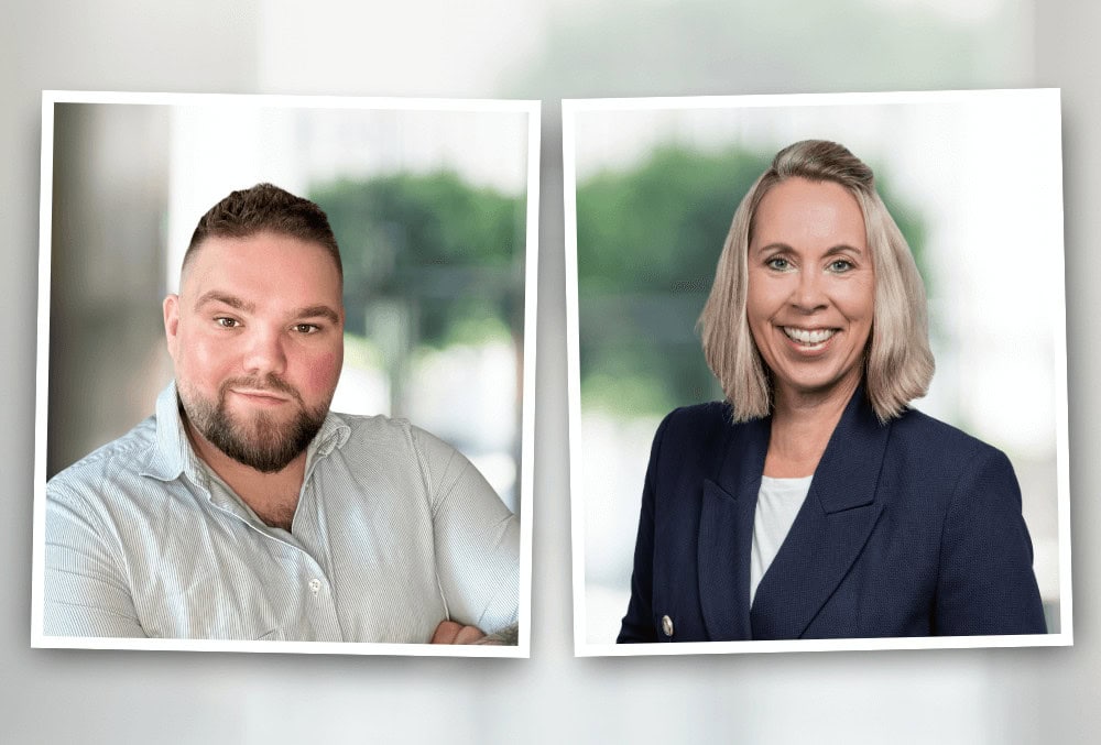 Die Geschäftsführer Dana Güthermann von BS Güthermann und Kevin Kucharski von BS Kucharski zusammen auf einem Bild